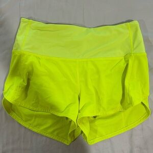 Lululemon Athletica Yellow Athletic Shorts